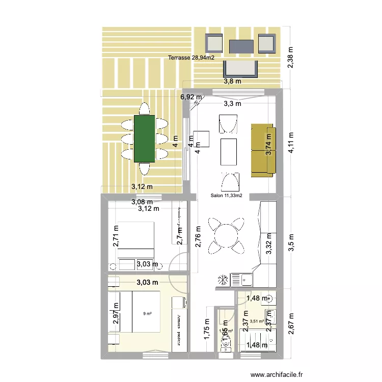 Ile de R&eacute;. Plan de 3  et 14 m²