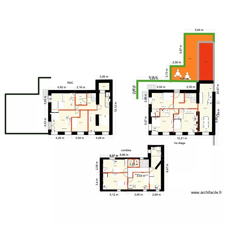Le M&eacute;e sur Seine +travaux?. Plan de 20 pièces et 266 m²