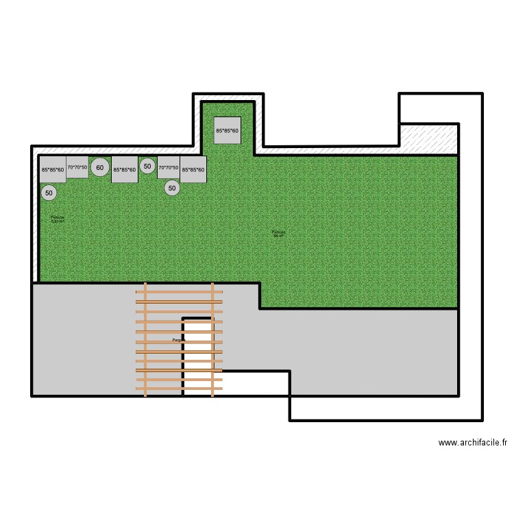 Saint-Ouen Etienne. Plan de 5 pièces et 121 m2