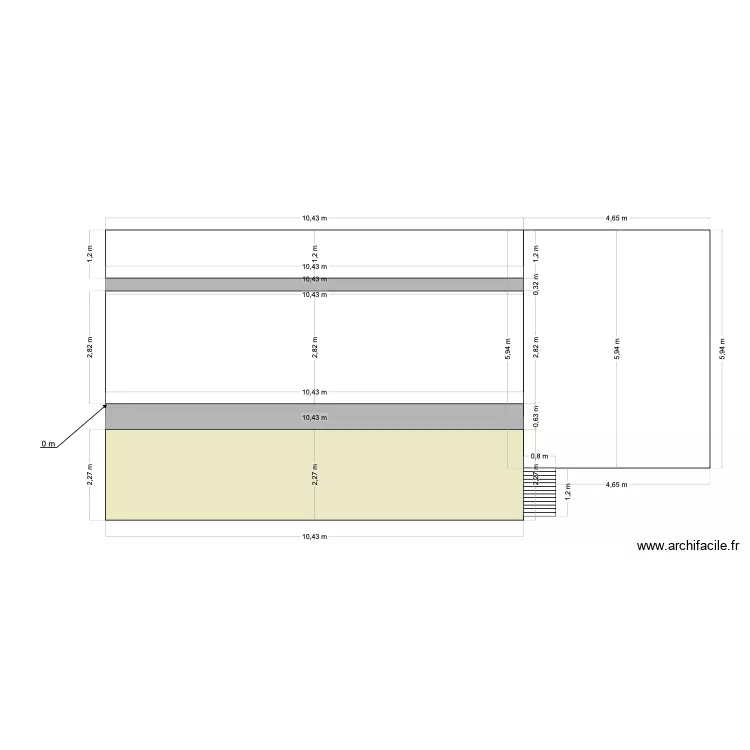 FACADE ARRIERE. Plan de 