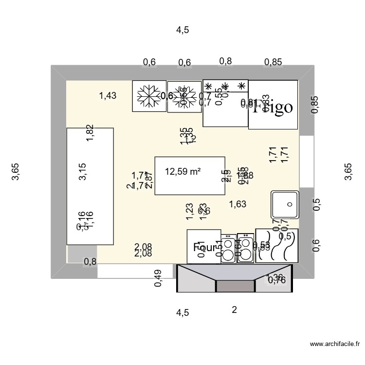 CUISINE. Plan de 0 pièce et 0 m2