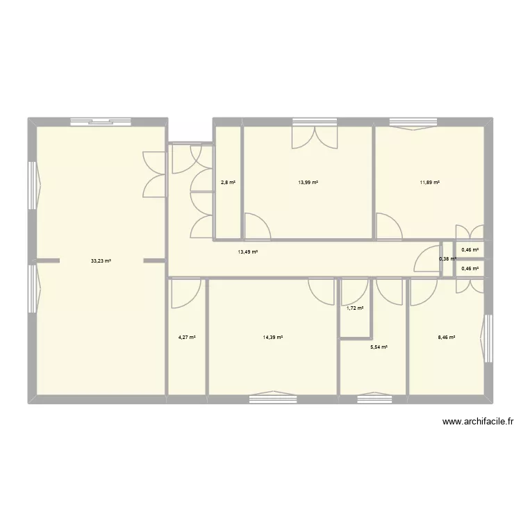 Lagarrigue p&egrave;re. Plan de 13  et 111 m²
