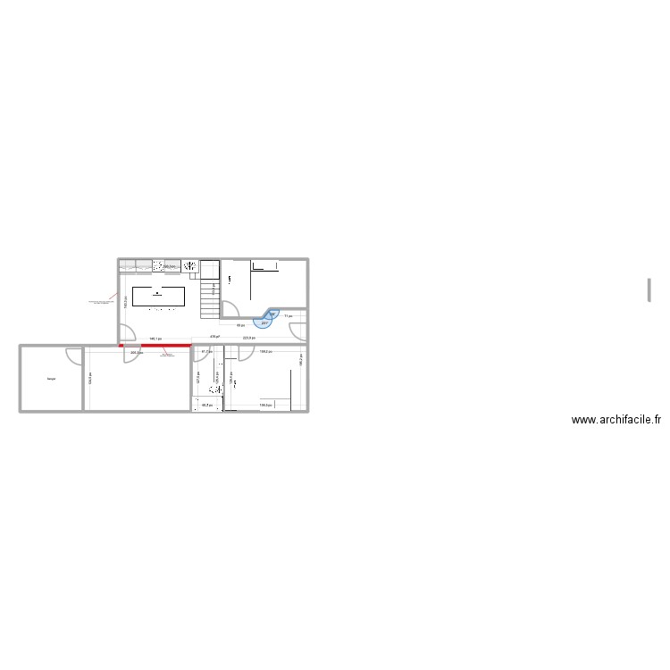 2e Ave vA. Plan de 4 pièces et 81 m2
