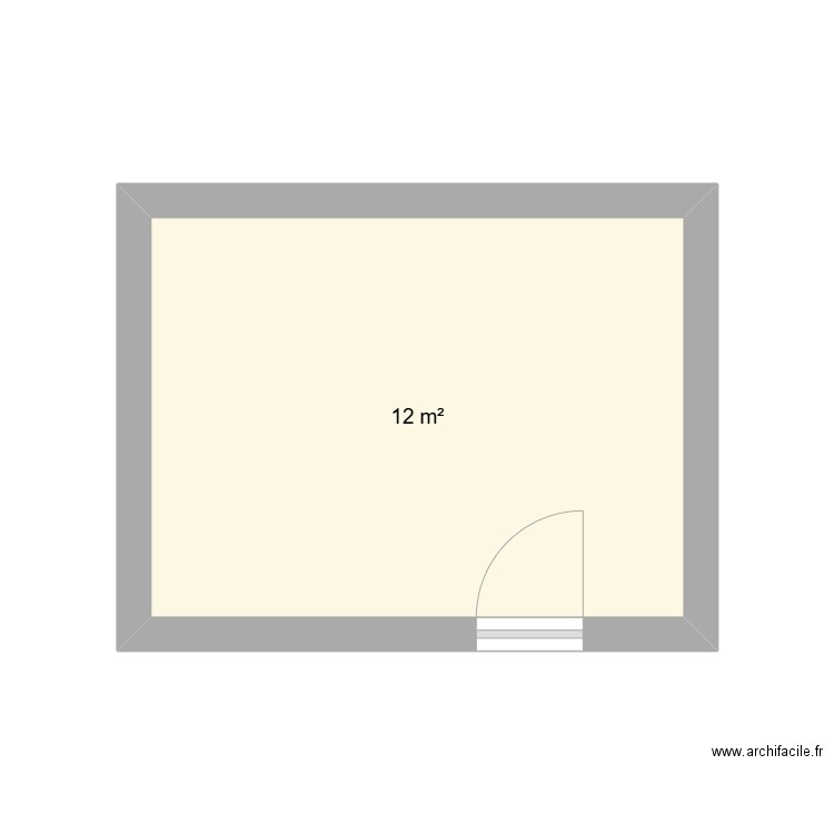 abri jardin. Plan de 1 pièce et 12 m2