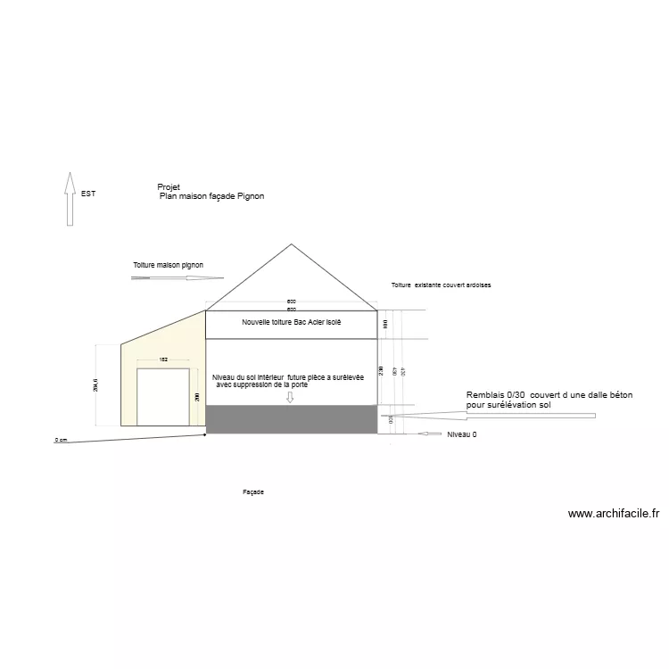 Façade Nord Ouest 12345789. Plan de Façade Nord Ouest 12345789. Plan de