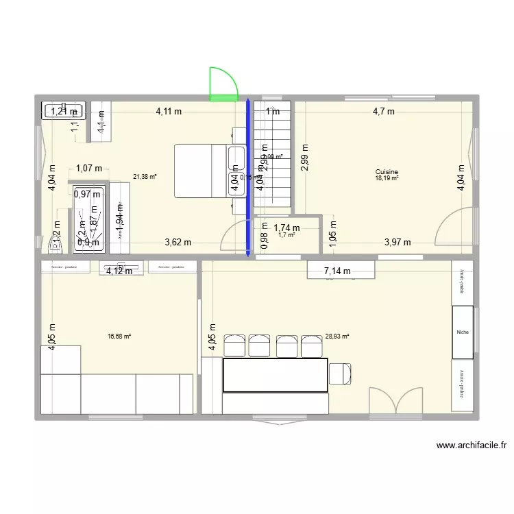 ETAGE V DEF 19102026 v2. Plan de 7 Pièces et 90 m² ETAGE V DEF 19102026 v2. Plan de 7 Pièces et 90 m²