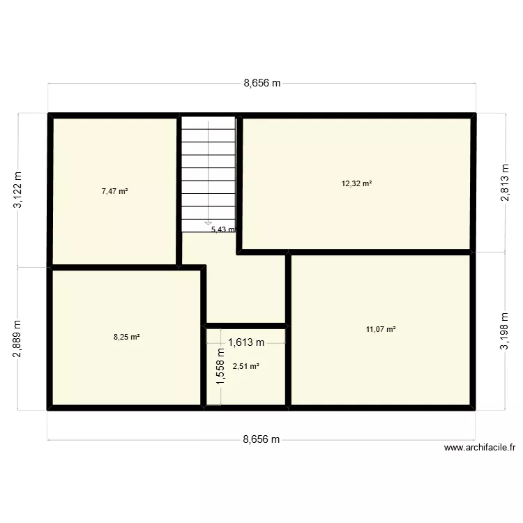 etage poudenx. Plan de 