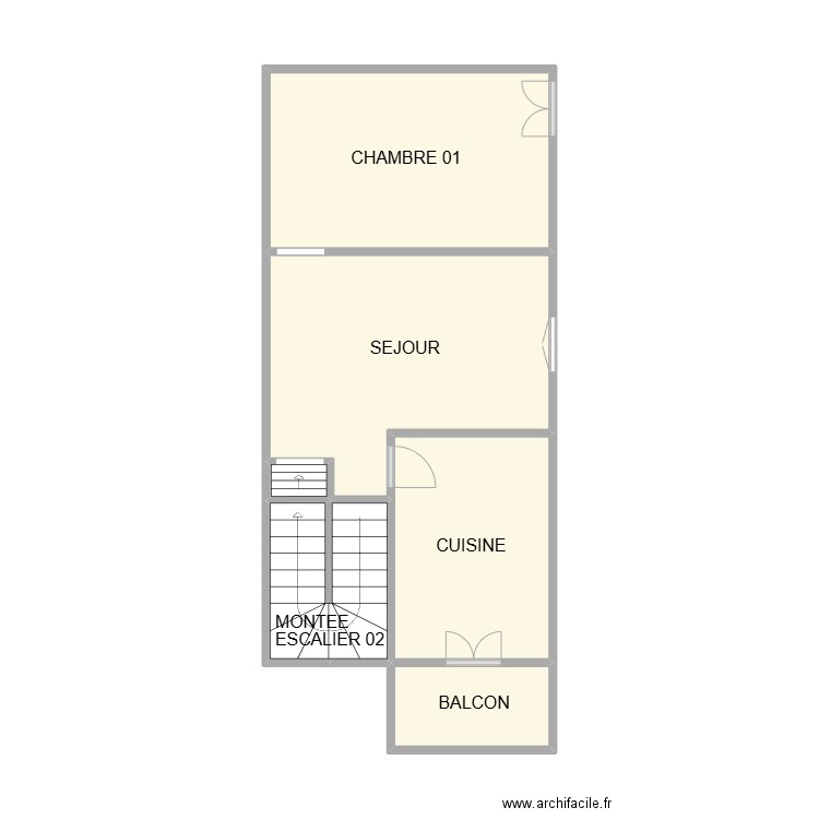 ETAGE 01 SAUVE. Plan de 7 pièces et 36 m2