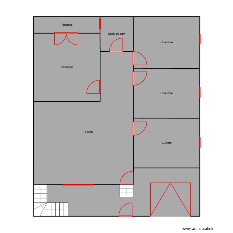 plan. Plan de 8 pièces et 119 m2