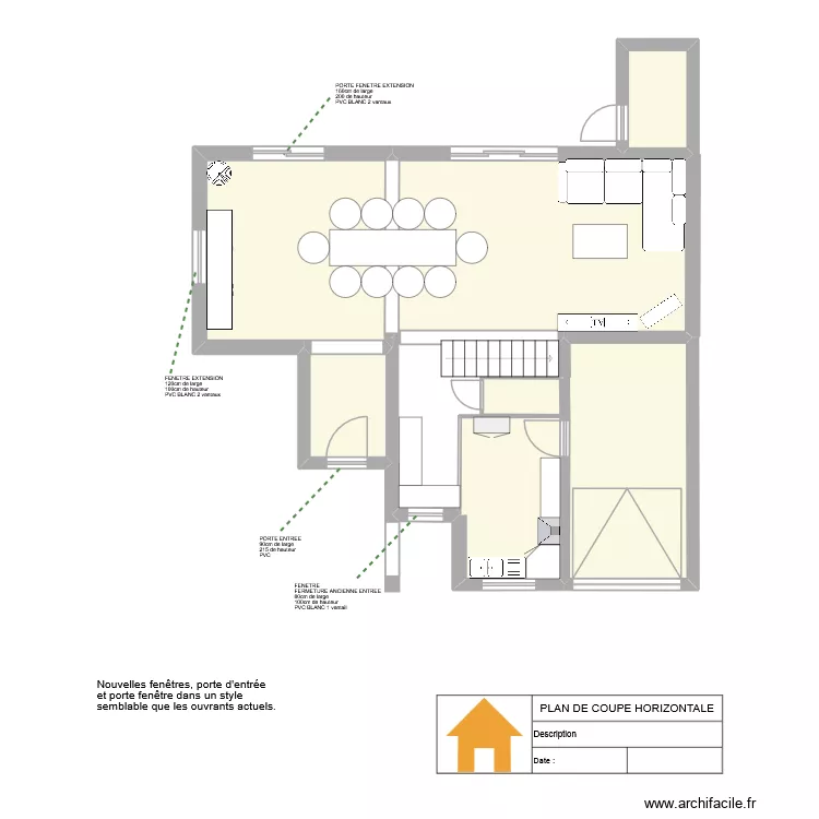 maison nico. Plan de 7  et 69 m²