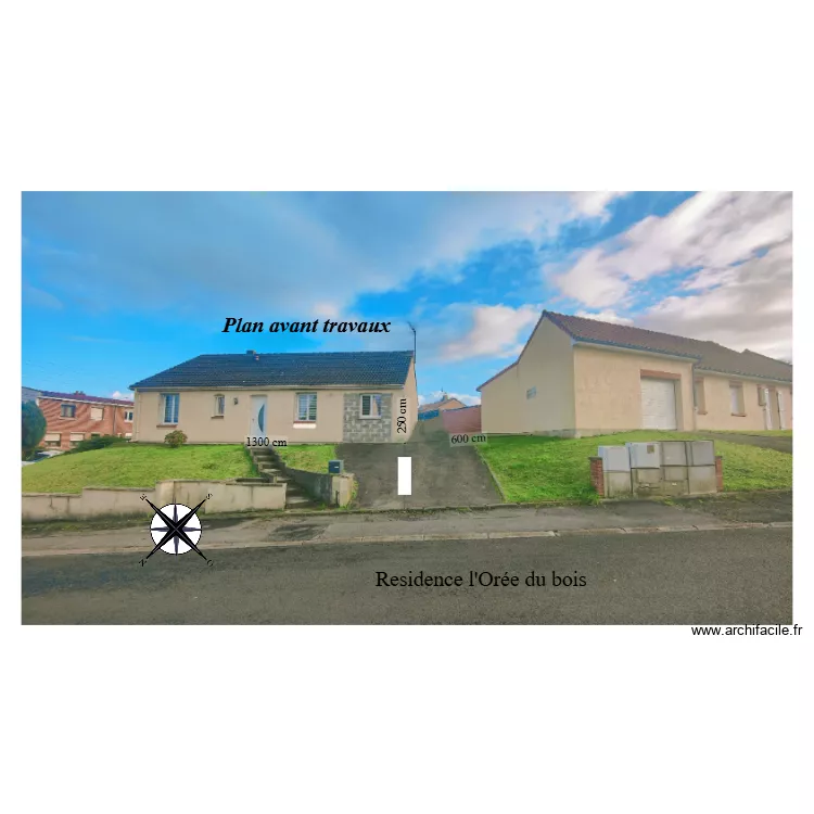 Plan avant travaux . Plan de 