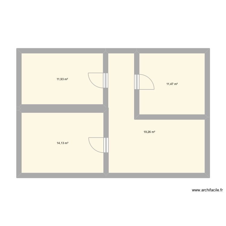 &Eacute;tage 1. Plan de 0 pièce et 0 m2