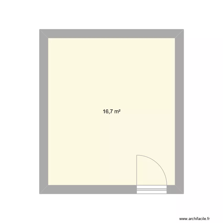 Plan s&eacute;jour. Plan de 1  et 17 m²