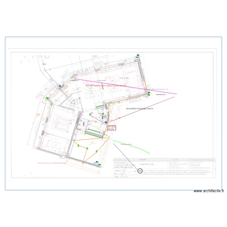 elec agrandissement ext facade 0124 def v3. Plan de 0 pièce et 0 m2