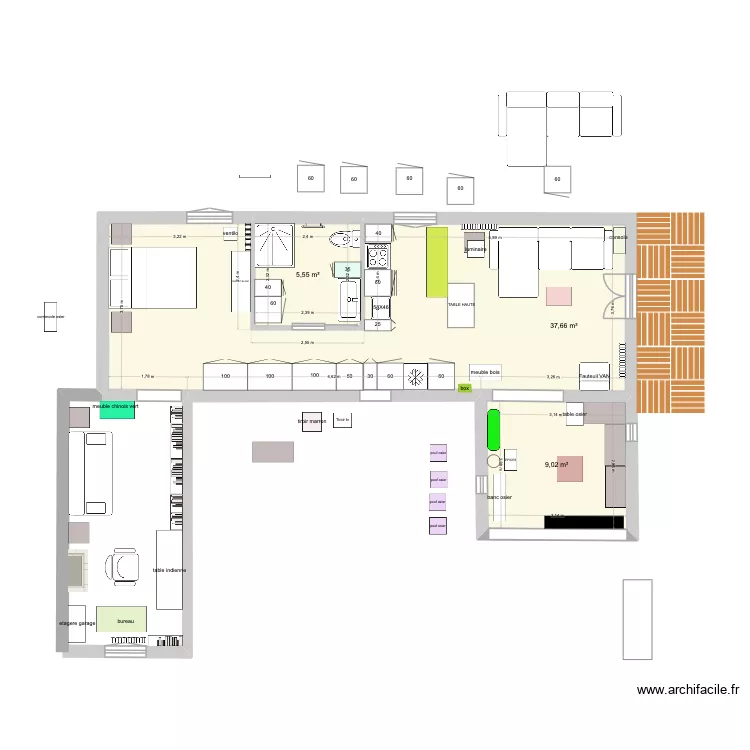 plan avec cotes au 3 mai. Plan de 3 et 52 m² plan avec cotes au 3 mai. Plan de 3 et 52 m²