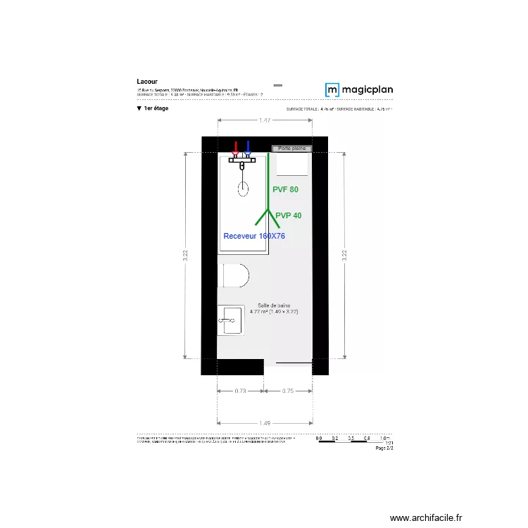 Plan Projet  Lacour. Plan de 