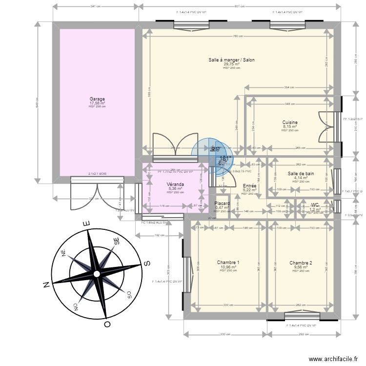 DESTAFANO. Plan de 10 pièces et 92 m2