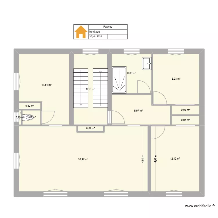 SebCo 1er meublé. Plan de 13 et 89 m² SebCo 1er meublé. Plan de 13 et 89 m²