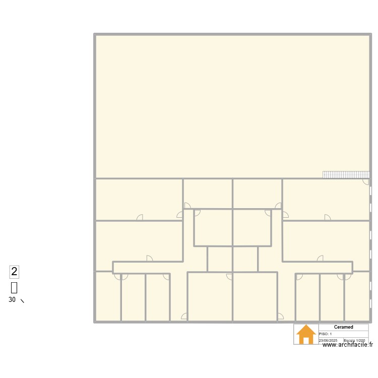 Mapa Arruda Piso 1 L.I.. Plan de 18 pièces et 1414 m2