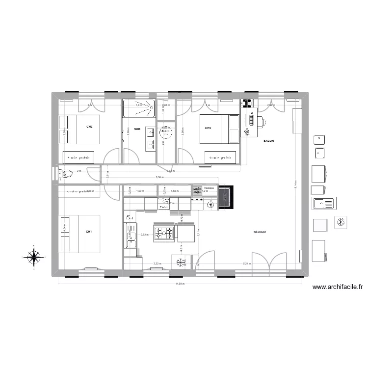 Plan projet 6_Paron. Plan de 11 et 92 m² Plan projet 6_Paron. Plan de 11 et 92 m²