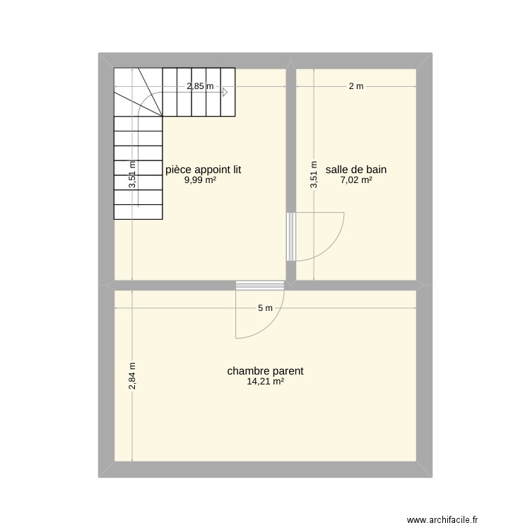 plan pont erambourg. Plan de 3 pièces et 31 m2