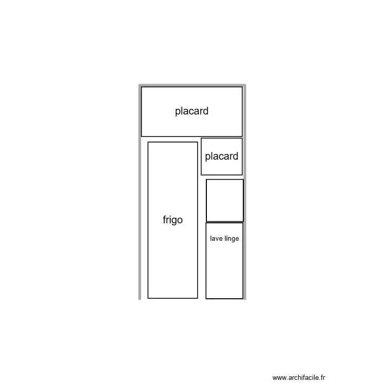 cabinet de toilette face ar. Plan de 2  et 5 m²