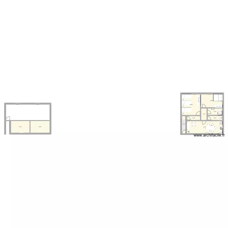 La chapelle. Plan de 10 et 78 m² La chapelle. Plan de 10 et 78 m²