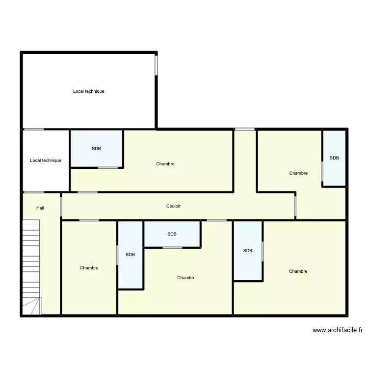 Plan d'&eacute;vacuation Hotel Etrembiere. Plan de 14  et 152 m²