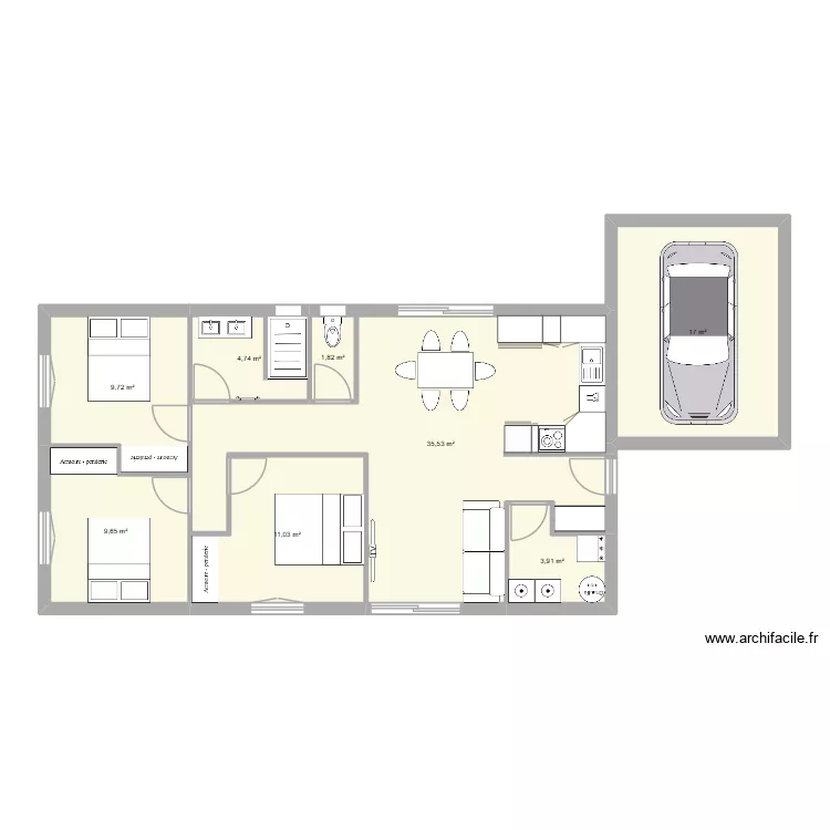 maison locatif. Plan de 8 et 93 m² maison locatif. Plan de 8 et 93 m²