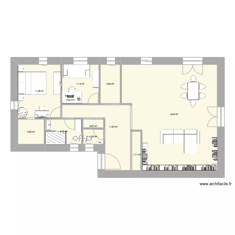 lot23dec25. Plan de 10  et 90 m²