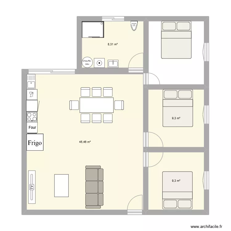 Plan3. Plan de 4 et 72 m² Plan3. Plan de 4 et 72 m²