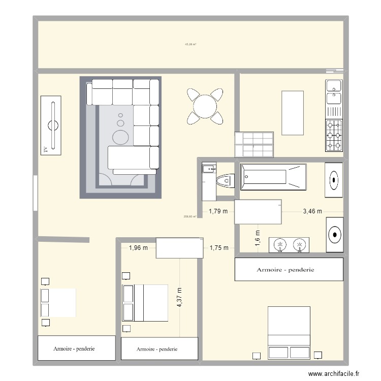 PLAN MAISON. Plan de 2 pièces et 304 m2