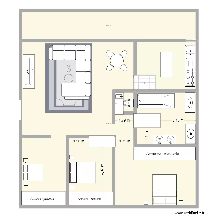PLAN MAISON. Plan de 2 pièces et 304 m²