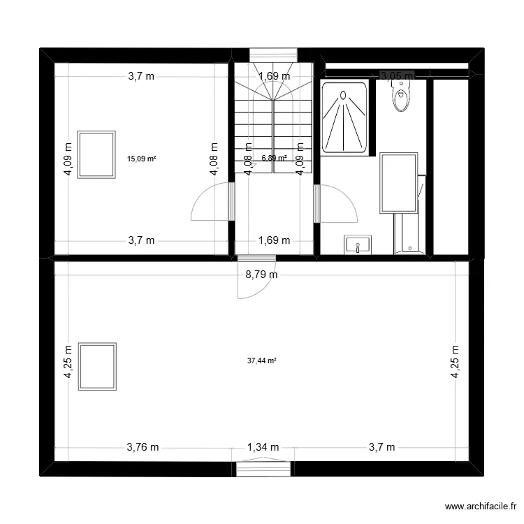 Plan Etage - Projet - Villeneuve. Plan de 