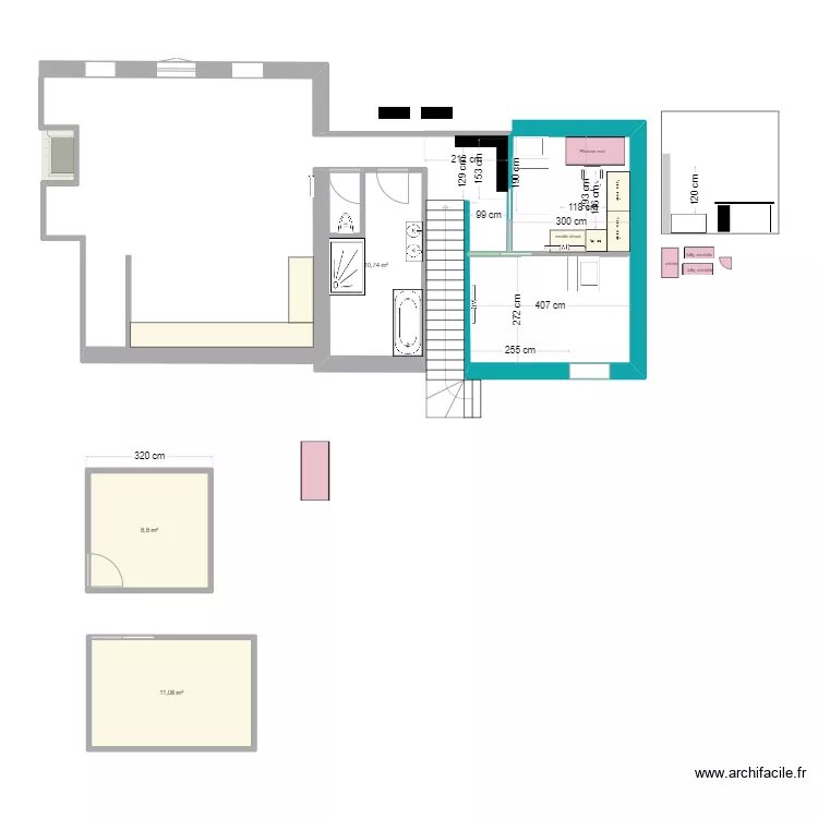 division de la chambre. Plan de division de la chambre. Plan de