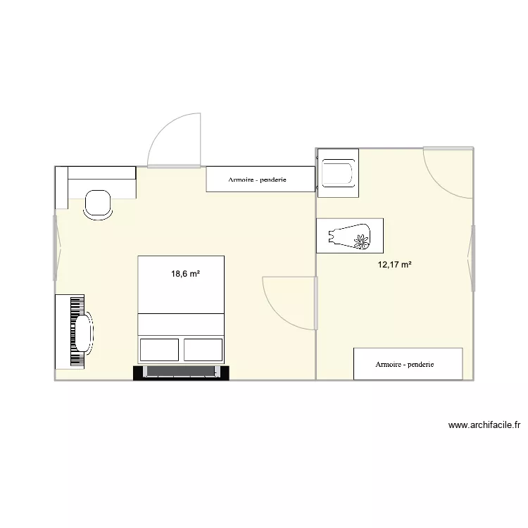 chambre b&eacute;b&eacute;. Plan de 