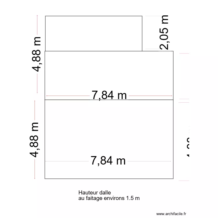 toiture plan projeté. Plan de toiture plan projeté. Plan de