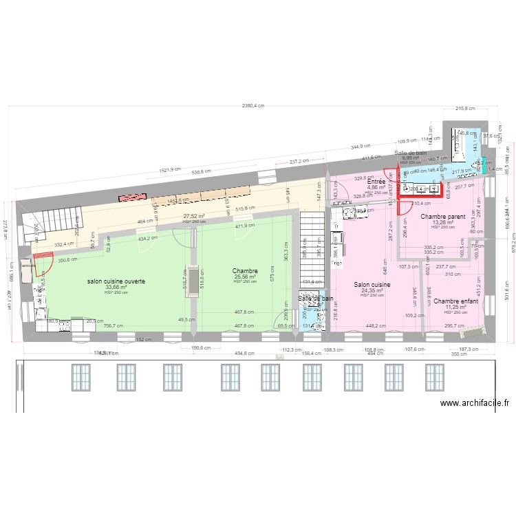 immeuble café de la poste 2 cossonay modif 1 er . Plan de 9 pièces et 150 m2