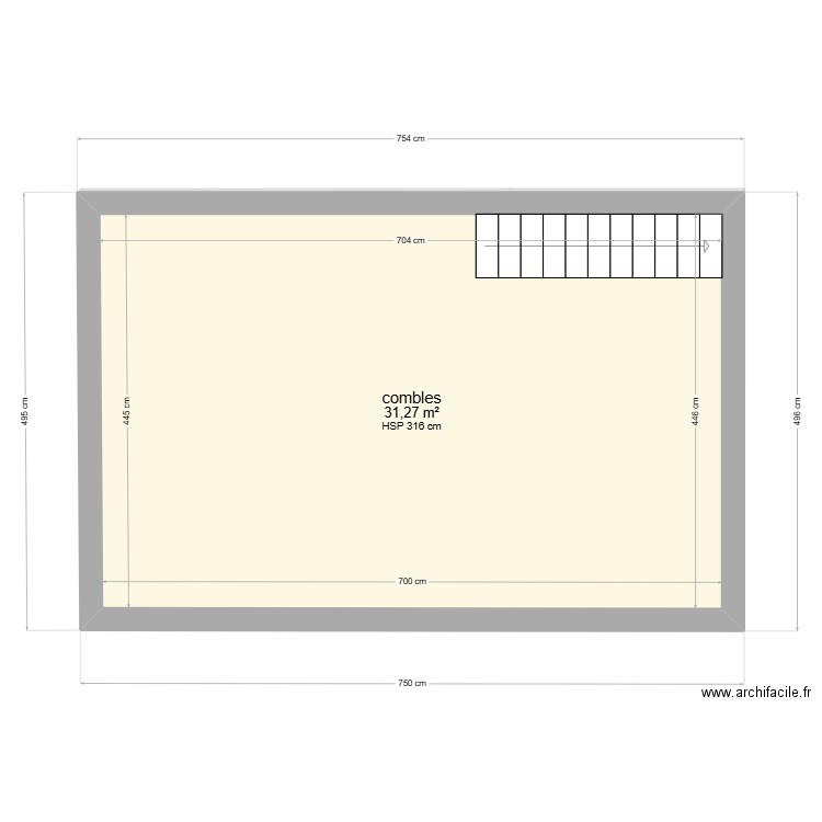 LUC & RUDY GOUY. Plan de 7 pièces et 124 m2
