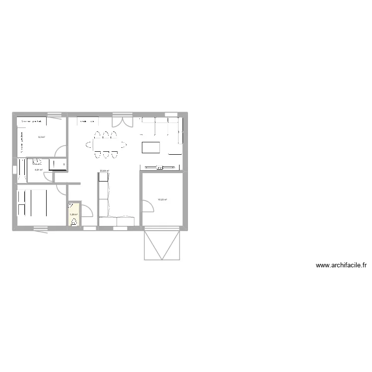 Parles mines. Plan de 5  et 81 m²