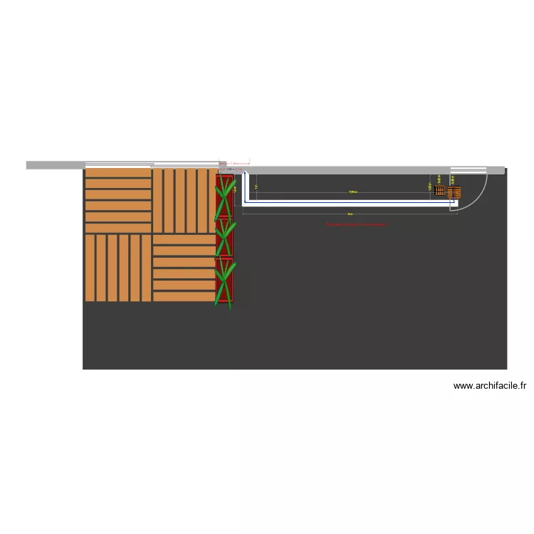 SAS SECCO / ARRIVEE EAU LOCAL PATA. Plan de 