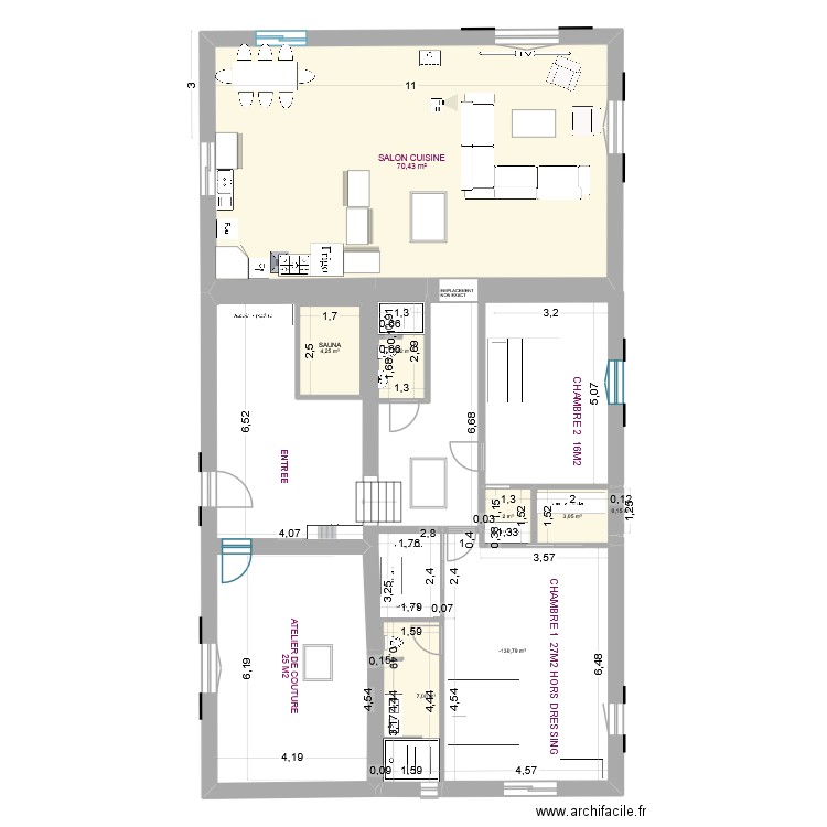GRANGE RENOVATION JANVIER 2025. Plan de 17 pièces et 288 m2