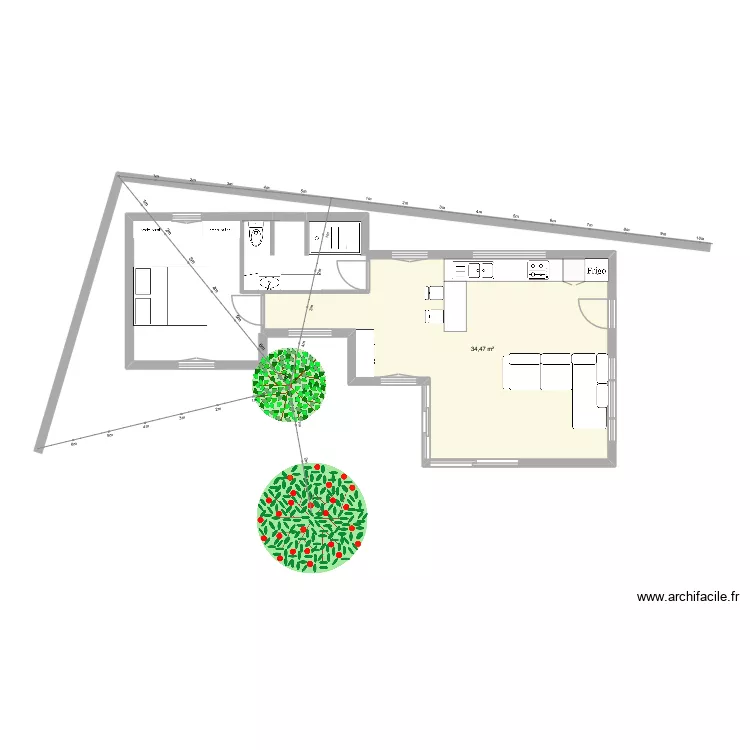 106. Plan de 1 et 34 m² 106. Plan de 1 et 34 m²