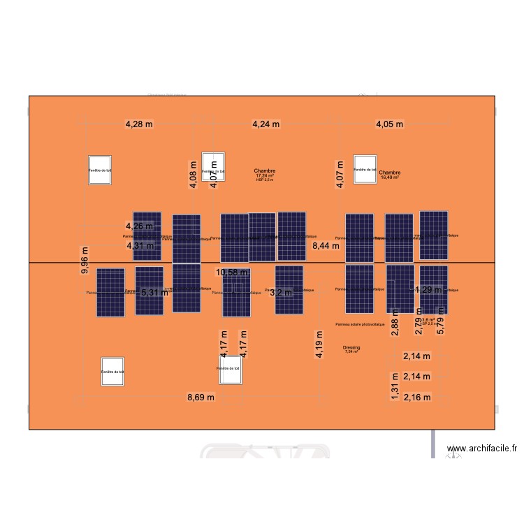 Baylet étage Toiture. Plan de 10 pièces et 251 m2