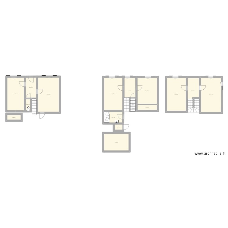 Maison mémé. Plan de 17 pièces et 145 m2