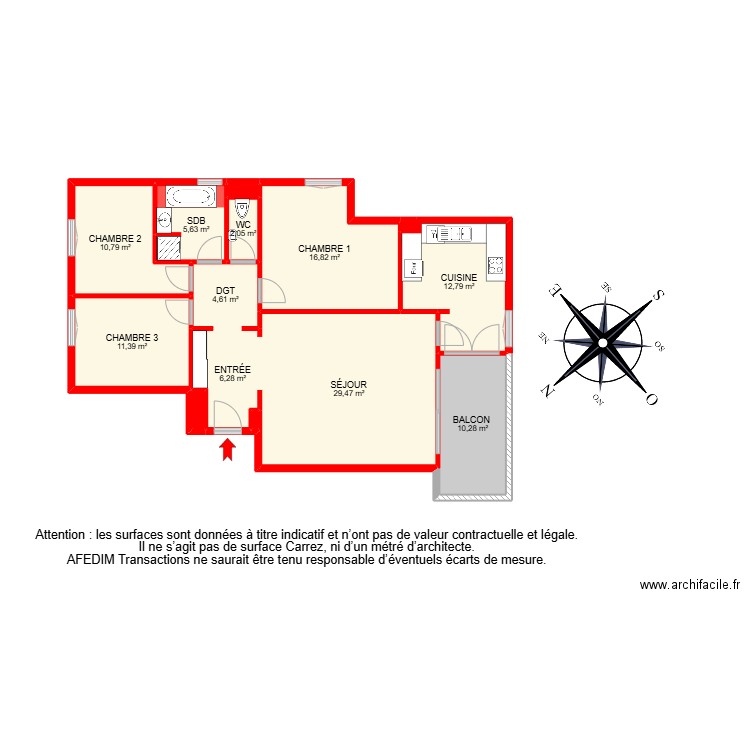 BI29919 -. Plan de 17 pièces et 168 m2