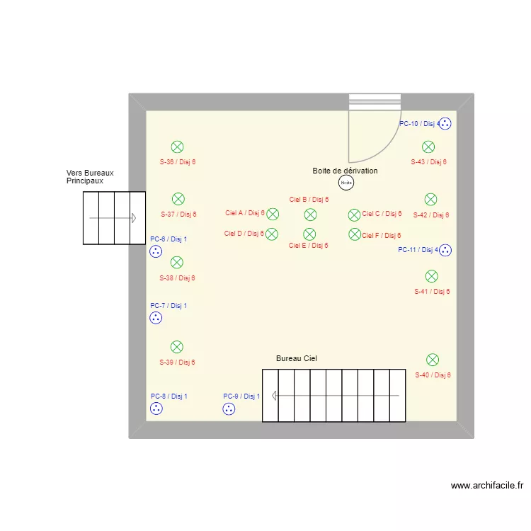 AMP - Bureau Ciel. Plan de 1 et 23 m² AMP - Bureau Ciel. Plan de 1 et 23 m²
