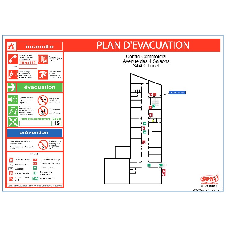 4 SAISONS INTERMARCHÉ EVAC 11. Plan de 2 pièces et 116 m2