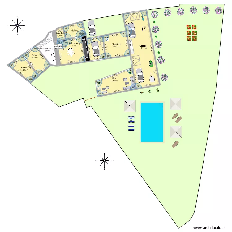 cadastre 2. Plan de 12  et 355 m²