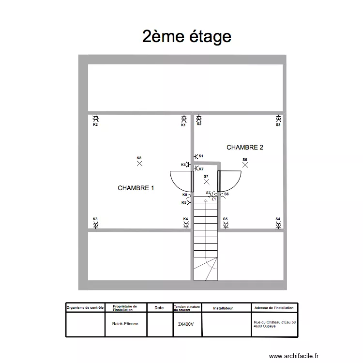 2ème étage. Plan de 2ème étage. Plan de